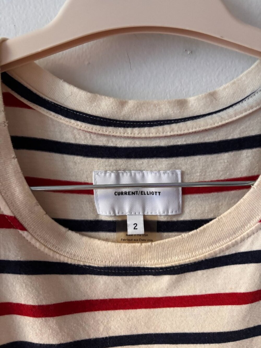 Current/Elliott Cotton Beatnik Striped T-Shirt Dress - Picture 2 of 3